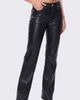 ABRAND ABRAND 99 Mid Rise Straight Leg Faux Leather Pants - 3
