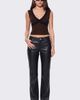 ABRAND ABRAND 99 Mid Rise Straight Leg Faux Leather Pants - 5