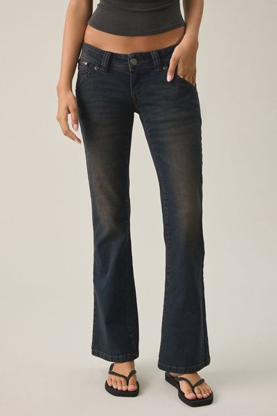 Abrand Jeans Abrand Jeans 00 Bowie Super Low Kick-Flare Jeans in Oxford, Women's at Urban Outfitters