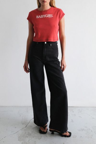 Abrand Jeans Abrand Jeans 94 High Baggy Heidi Recycled Jean in Black, Women's at Urban Outfitters