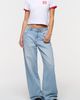 Abrand Jeans Abrand Jeans 99 Boyfriend Ringer Tee in White, Women's at Urban Outfitters - 1