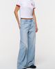 Abrand Jeans Abrand Jeans 99 Boyfriend Ringer Tee in White, Women's at Urban Outfitters - 3