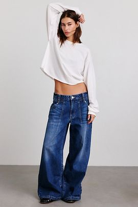 Abrand Jeans Abrand Jeans 99 Seamed Mid-Rise Super Baggy Jeans in Evelyn, Women's at Urban Outfitters