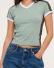 Abrand Jeans Abrand Jeans A-Team Mini Jersey Top in Baby Blue, Women's at Urban Outfitters - 1