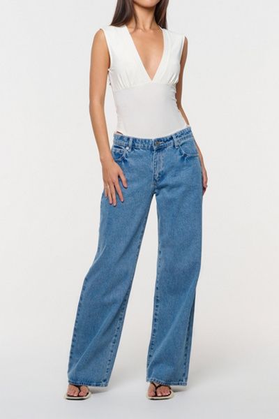 Abrand Jeans Abrand Jeans Supernova Top in White Sand, Women's at Urban Outfitters