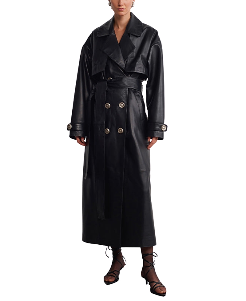 Acaria Studio Acaria Studio Journey Leather Trench Coat