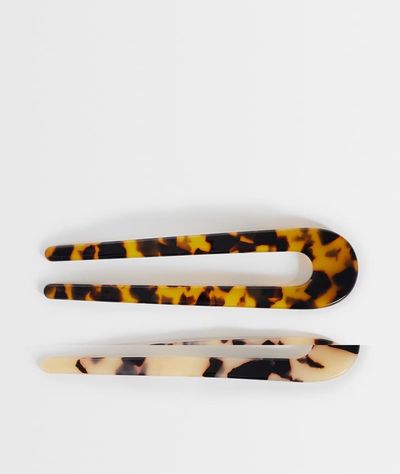 Accessorize Accessorize 2-pack French hair pins in tort-Neutral