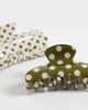 Accessorize Accessorize 2-pack polka dot claw hair clips in green - 3