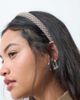 Accessorize Accessorize 2 pack check satin headbands in choc brown - 1