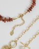 Accessorize Accessorize 2 pack chipped faux stone & pendant necklace in brown and gold tone - 4