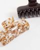 Accessorize Accessorize 2 pack deer claw clips in choc brown - 2