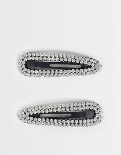 Accessorize Accessorize 2 pack super sparkle hair clips in crystal-Silver