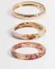 Accessorize Accessorize 3-pack skinny resin and metal bangles in neutrals-Multi - 1
