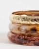 Accessorize Accessorize 3-pack skinny resin and metal bangles in neutrals-Multi - 2