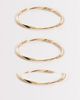 Accessorize Accessorize 3-pack textured bangles in gold - 1