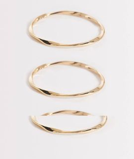 Accessorize Accessorize 3-pack textured bangles in gold