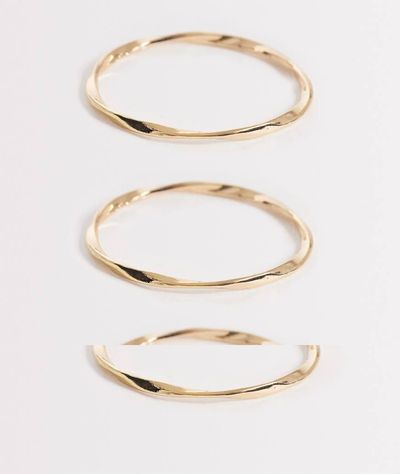 Accessorize Accessorize 3-pack textured bangles in gold