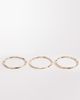 Accessorize Accessorize 3-pack textured bangles in gold - 3