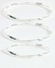 Accessorize Accessorize 3-pack textured bangles in silver - 1
