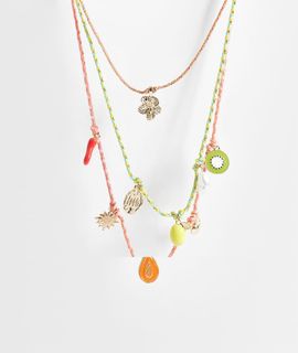 Accessorize Accessorize 3 pack cord charm necklaces-Multi