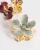 Accessorize Accessorize 3 pack metal enamel floral hair claw clips in gold - 2
