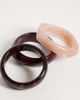 Accessorize Accessorize 3 pack resin bangles in burgundy, tort and pink-MULTI - 2