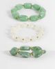 Accessorize Accessorize 3 pack resin nugget bracelets in green and white - 1