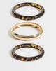 Accessorize Accessorize 3 pack thin bangles in tort and gold-MULTI - 1