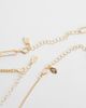 Accessorize Accessorize 3 row delicate t-bar necklace in gold tone - 3