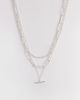 Accessorize Accessorize 3 row delicate t-bar necklace stack in silver tone-Gold - 1