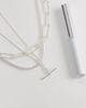 Accessorize Accessorize 3 row delicate t-bar necklace stack in silver tone-Gold - 2