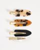 Accessorize Accessorize 4 pack beauty styling hair clips in tort-Multi - 1