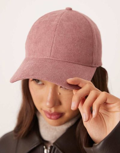 Accessorize Accessorize baseball cap in dusty pink