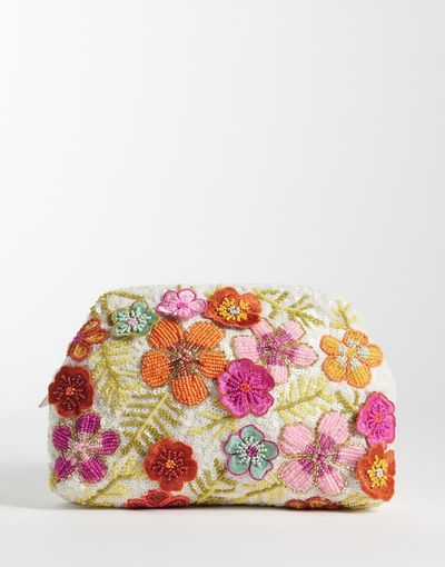 Accessorize Accessorize beaded flower clutch bag in multi