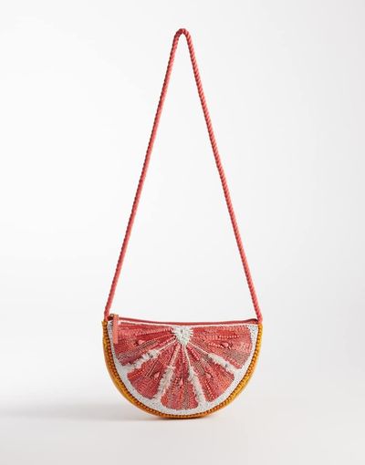 Accessorize Accessorize beaded grapefruit crossbody bag in orange