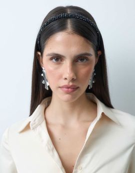 Accessorize Accessorize beaded sparkle headband in black
