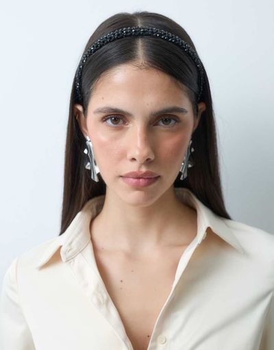 Accessorize Accessorize beaded sparkle headband in black