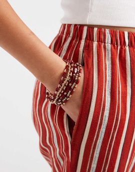 Accessorize Accessorize beaded stretch bracelet in red
