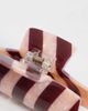Accessorize Accessorize candy striped hair claw clip in burgundy-Red - 2