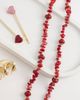 Accessorize Accessorize chipping stone necklace in red-Gold - 2