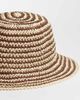 Accessorize Accessorize chocolate stripe bucket hat in brown - 2