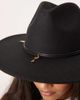 Accessorize Accessorize cowboy trim detail hat in black - 2