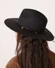 Accessorize Accessorize cowboy trim detail hat in black - 3