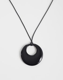 Accessorize Accessorize disc cord necklace in black