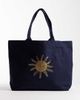 Accessorize Accessorize embellished sun shopper bag in navy - 1