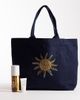 Accessorize Accessorize embellished sun shopper bag in navy - 2