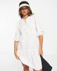 Accessorize Accessorize embroidered throwover beach summer dress in white - 4