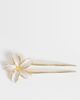 Accessorize Accessorize enamel moonlight flower French hair pin in white - 1