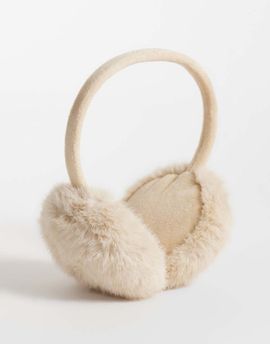 Accessorize Accessorize faux fur earmuff in cream-NEUTRAL