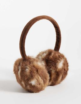 Accessorize Accessorize faux fur earmuffs in deer print-MULTI